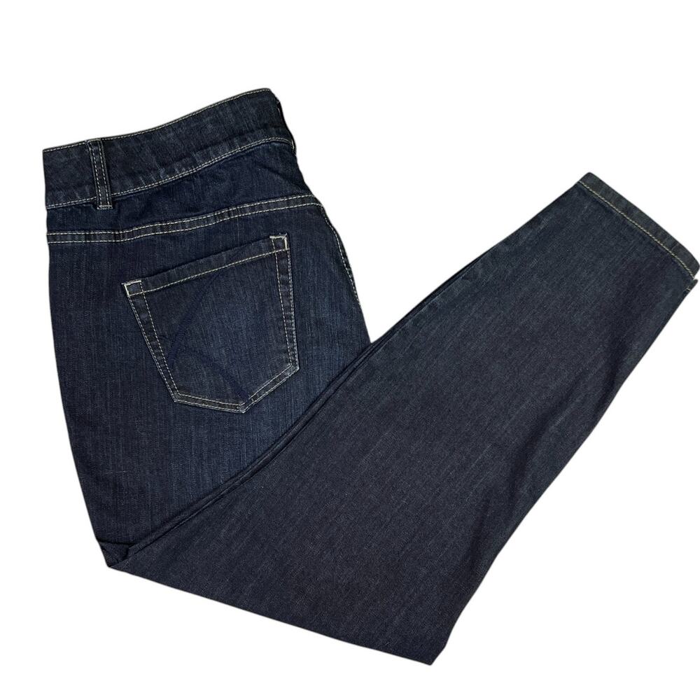 Lane Bryant High Rise Skinny Jeans Plus Size 18 SHORT Tighter Tummy Dark Wash